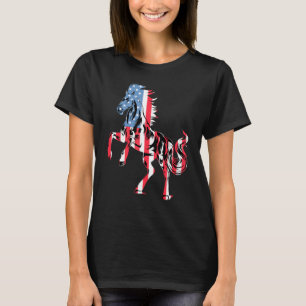Camiseta Caballo 4 De Julio Bandera Americana Usa Mujeres C
