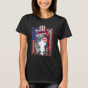 Camiseta Caballo 4 De Julio Bandera Americana Usa Mujeres C