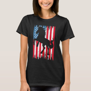 Camiseta Caballo 4 De Julio Bandera Americana Usa Mujeres C