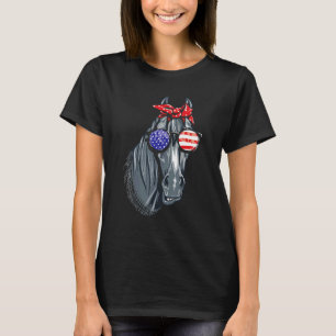 Camiseta Caballo 4 De Julio Mujeres Caballo Gráfico Estadou