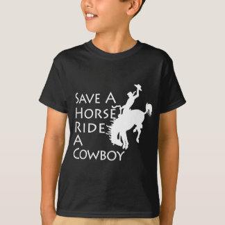 Camiseta Caballo - ahorre un paseo del caballo un vaquero