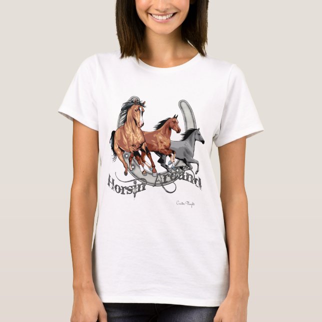 Camiseta Caballo alrededor del engranaje de Lover (Anverso)