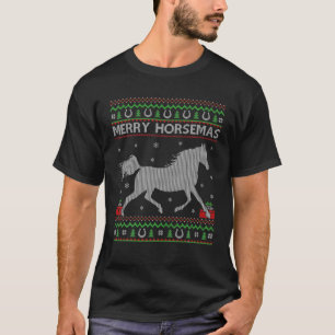 Camiseta Caballo amante de los animales Xmas Caballos Feo d