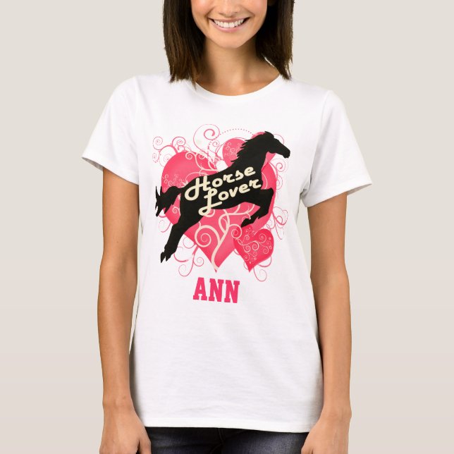 Camiseta Caballo Ana personalizado amante (Anverso)