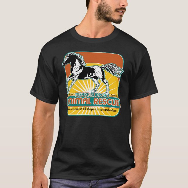 Camiseta Caballo animal del rescate (Anverso)