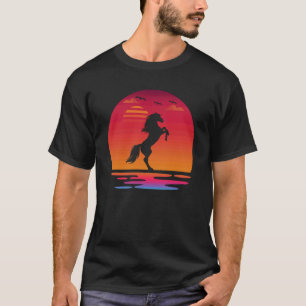 Camiseta Caballo animal puesta de sol Silueta caballo