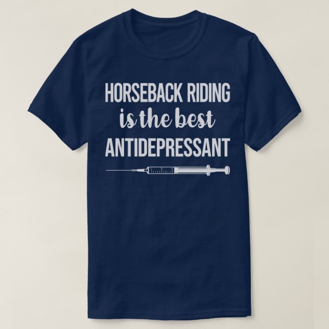 Camiseta Caballo antidepresivo montado a caballo (Diseño del anverso)