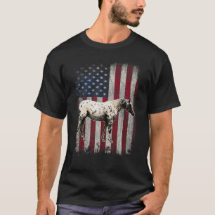 Camiseta Caballo Appaloosa Bandera Americana Patriótica Vin