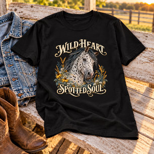 Camiseta Caballo Appaloosa de Corazón Salvaje y Alma Mancha