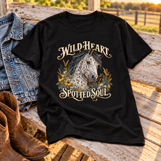 Camiseta Caballo Appaloosa de Corazón Salvaje y Alma Mancha