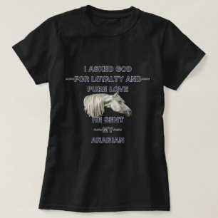 Camiseta Caballo Árabe Gris