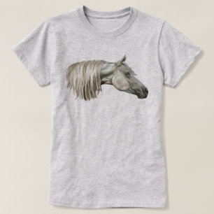 Camiseta Caballo Árabe Gris Equino