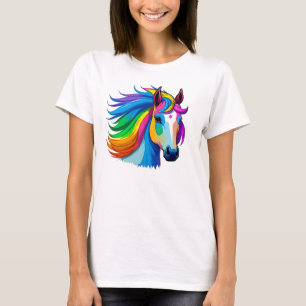 Camiseta Caballo arco iris
