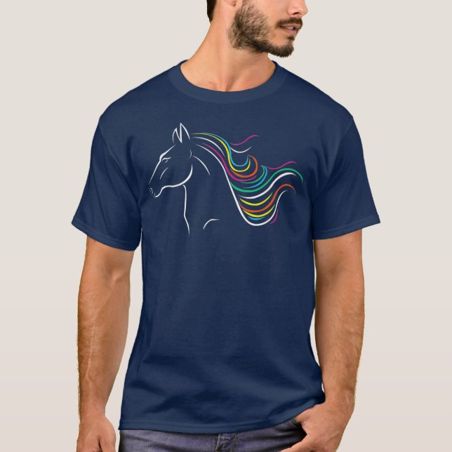 Camiseta Caballo Art T Shirt Hípica Ecuestre Lover (Anverso)