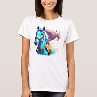 Camiseta Caballo azul