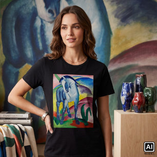 Camiseta Caballo Azul de Franz Marc, Arte Antiguo Refinado