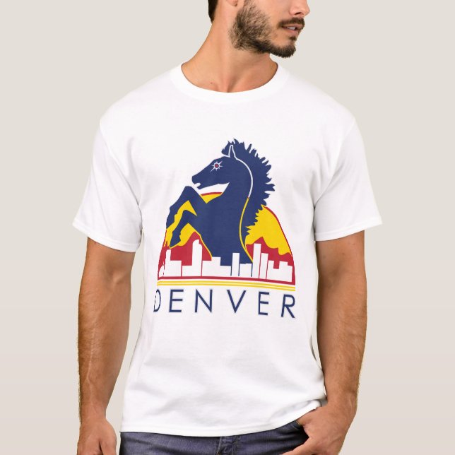 Camiseta Caballo azul Denver (Anverso)