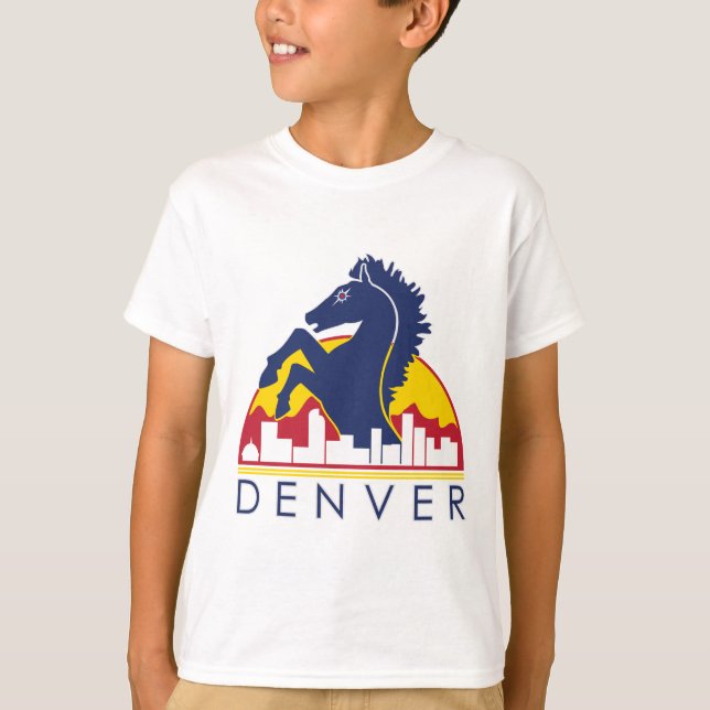 Camiseta Caballo azul Denver (Anverso)