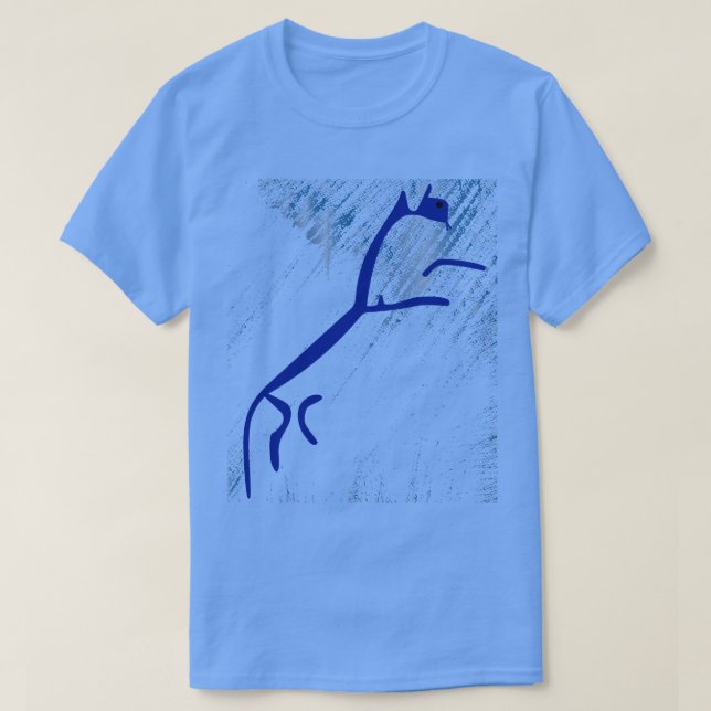 Camiseta Caballo Azul - Geoglifo de caballo blanco Uffingto (Diseño del anverso)