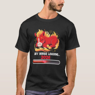 Camiseta Caballo Bebé Cargando 2026 Año Nuevo Chino Embaraz