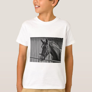 Camiseta Caballo blanco negro - Arte fotográfico animal