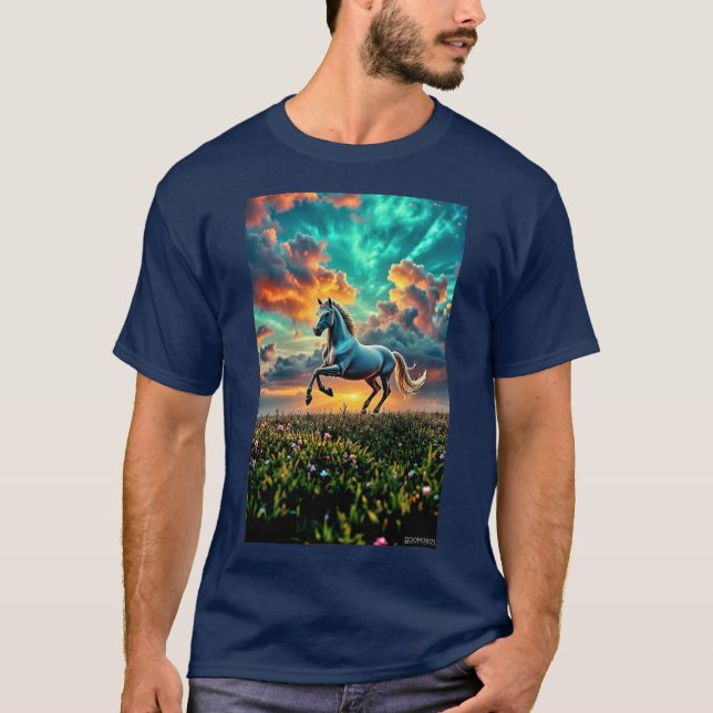 Camiseta Caballo blanco salvaje (Anverso)