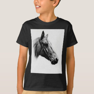 Camiseta Caballo blanco y negro