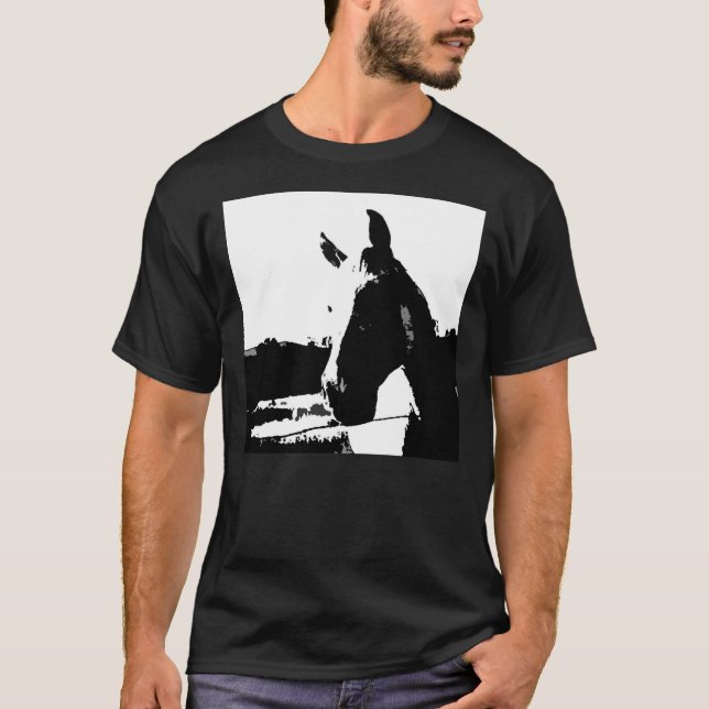 Camiseta Caballo blanco y negro (Anverso)