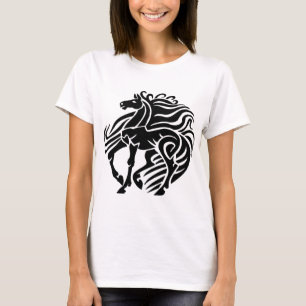 Camiseta Caballo blanco y negro