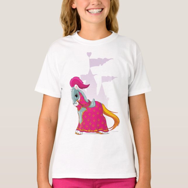 Camiseta Caballo Caballero Medieval en la fantasía armadura (Anverso)