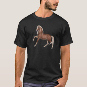 Camiseta Caballo castaño rubio equitación