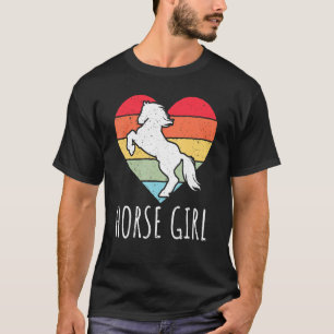Camiseta Caballo Chica Caballo Ecuestre Tee Retro Caballo