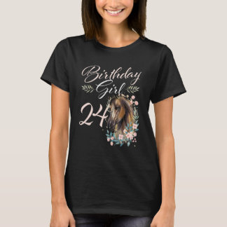 Camiseta Caballo Chica de cumpleaños número 24