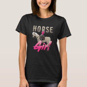 Camiseta Caballo Chica Granja Animal Caballo Ecuestre