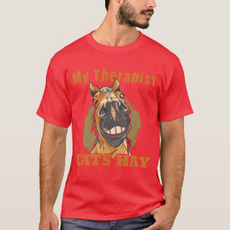 Camiseta Caballo Chica Myherapist se come hay retro