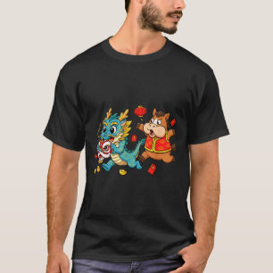 Camiseta Caballo Chino Dragón Divertido Niños Hombres Mujer