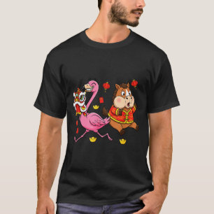 Camiseta Caballo Chino Flamenco Divertido Hombres Mujeres H