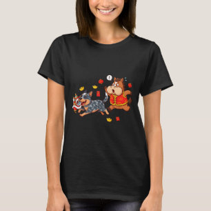 Camiseta Caballo Chino Ganado Australiano Hombres Mujeres F