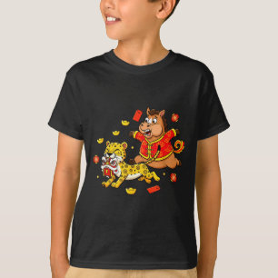 Camiseta Caballo Chino Guepardo Divertido Feliz Hombres Muj