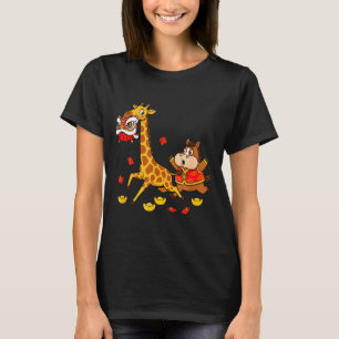 Camiseta Caballo Chino Jirafa Divertido Niños Hombres Mujer