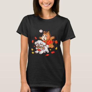 Camiseta Caballo Chino Maltés Divertido Feliz Hombres Mujer