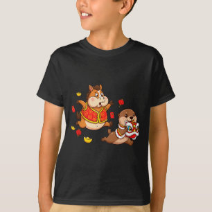Camiseta Caballo Chino Nutria Divertido Niños Hombres Mujer