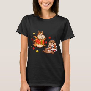 Camiseta Caballo Chino Nutria Divertido Niños Hombres Mujer