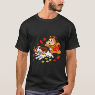 Camiseta Caballo Chino Springer Spaniel Inglés Divertido Fe