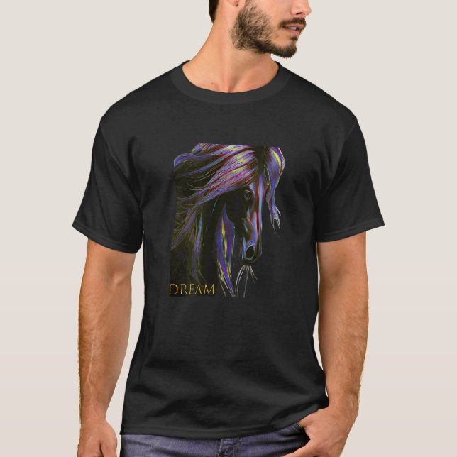 Camiseta Caballo Colorido con Caballos (Anverso)