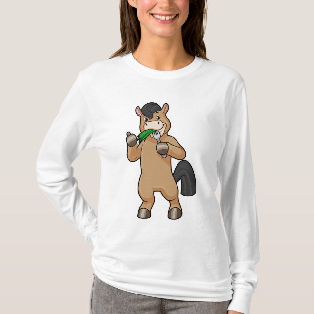 Camiseta Caballo comiendo vegan (Anverso)