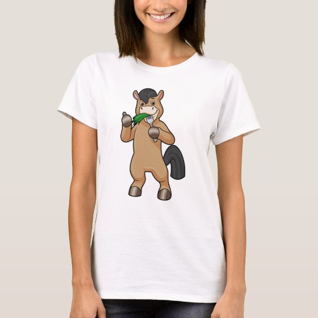 Camiseta Caballo comiendo vegan (Anverso)