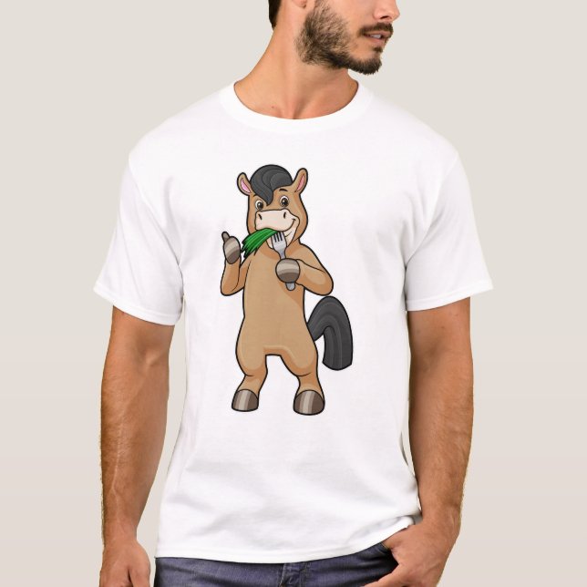 Camiseta Caballo comiendo vegan (Anverso)