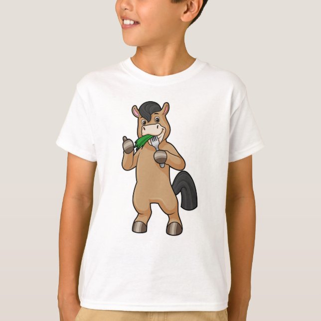 Camiseta Caballo comiendo vegan (Anverso)