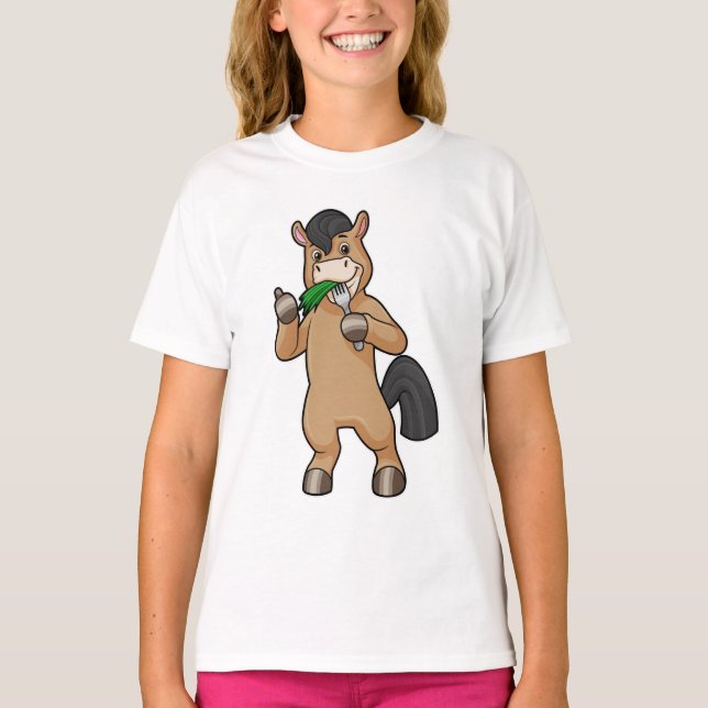 Camiseta Caballo comiendo vegan (Anverso)